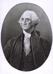 George Washingtonin (1732-1799) muotokuva (kaiverrus) tekijältä English School
