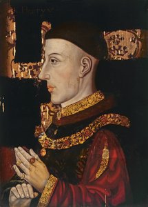 Henry V:n (1387-1422) muotokuva (restauroinnin aikana) (katso 99913)