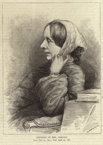 Thomas Carlylen vaimon Jane Welshin muotokuva tekijältä English School