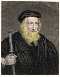 Muotokuva John Wycliffestä (n. 1330-1384), jonka on kaivertanut James Posselwhite (1798-1884) G. Whiten vedoksen jälkeen, pub. Kirjailija: William Mackenzie