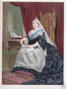 Muotokuva kuningatar Victoriasta (1819-1901) kultaisen juhlavuoden aikana vuonna 1887, 1887