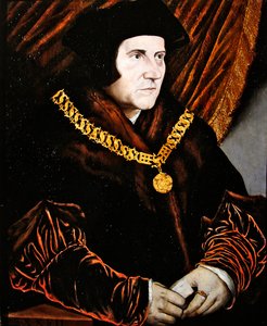 Sir Thomas Moren muotokuva (öljy tammipaneelille) tekijältä English School