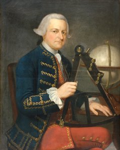 Gentleman Seafarer muotokuva Hadley Quadrant polvellaan