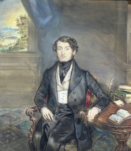 Muotokuva herrasmiehestä sisätiloissa, n. 1830 (katso pari 126403)
