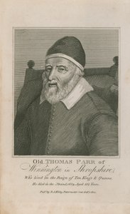 Vanhan Thomas Parrin muotokuva tekijältä English School