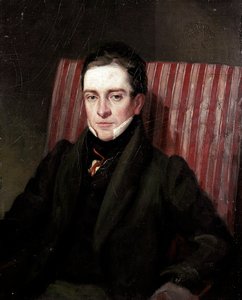 Muotokuva englantilaisesta runoilijasta Thomas Hoodista (1799-1845) Maalaus 1800-luvun englantilaisen koulukunnan Lontoosta, Kansallinen muotokuvagalleria tekijältä English School