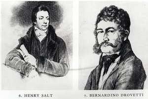 Henry Saltin (1780-1827) ja Bernardino Drovetin (1776-1852) muotokuvia tekijältä English School