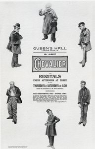 Juliste, joka mainostaa Albert Chevalierin esitystä Queen