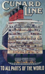Cunard Linea mainostava juliste