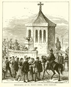 Saarnaaminen St. Pauls Crossissa 1500-luvulla tekijältä English School