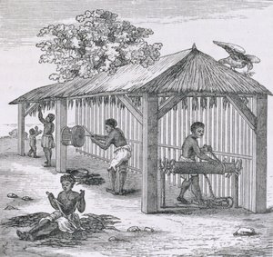 Preparing Tobacco, Samuel Hazardin teoksesta "Santo Domingo Past and Present", pub. 1873 tekijältä English School
