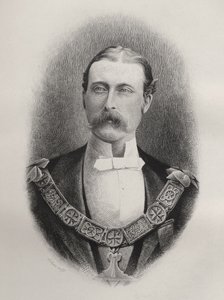 Prinssi Arthur William Patrick, Connaughtin ja Strathearnin herttua, kaiverrettu C. Laurien teoksesta "The History of Freemasonry, osa I", julkaisija Thomas C. Jack, Lontoo, 1883 tekijältä English School