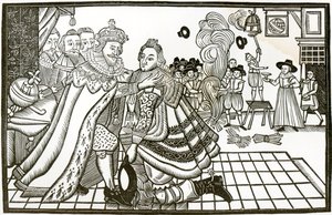 Prinssi Charlesin tervetuloa kotiin Espanjasta, 1623 (litho) tekijältä English School