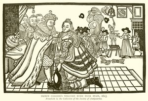 Prinssi Charles Tervetuloa kotiin Espanjasta, 1623 tekijältä English School