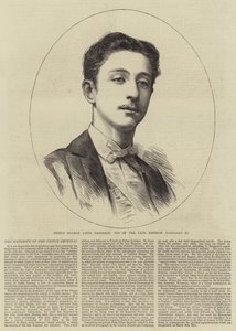 Prinssi Eugene Louis Napoleon, edesmenneen keisari Napoleon III:n poika (kaiverrus) tekijältä English School