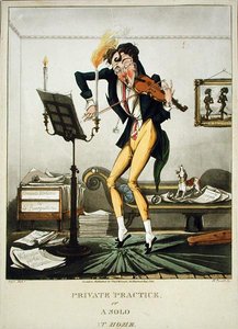 Private Practice tai A Solo at Home, kaiverrus Henry Pyall (1795-1833), julkaisija Thomas McLean, Lontoo tekijältä English School