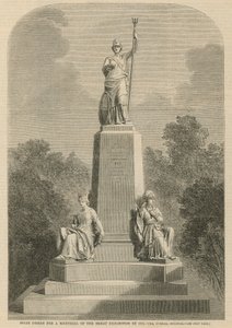 Palkintosuunnitelma vuoden 1851 suuren näyttelyn muistomerkille tekijältä English School