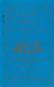 Ohjelma illalliselle Guildhallissa Lontoossa 8. joulukuuta 1852 tekijältä English School
