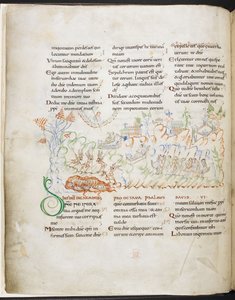 Psalmi 6 Harley Psalterista, Harley MS 603 f.3v tekijältä English School