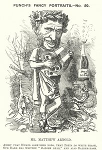 Punch-sarjakuva: Matthew Arnold, englantilainen runoilija (kaiverrus) tekijältä English School