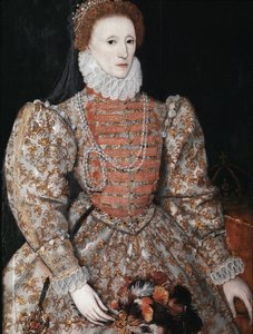 Kuningatar Elisabet I, n. 1575 (öljy paneelille) tekijältä English School