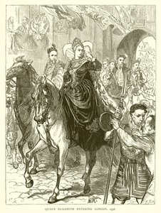 Kuningatar Elisabet saapuu Lontooseen, 1558 tekijältä English School