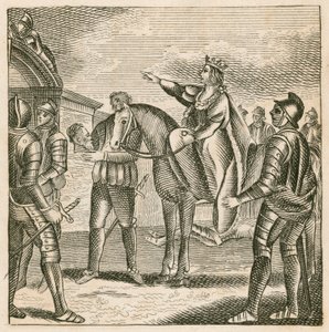 La reina Margarida fa que el cap del duc de York es fixi a les portes de la ciutat de Yorkfinnish tekijältä English School