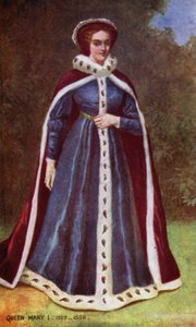Queen Mary I (väri litho) tekijältä English School