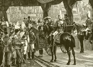 Queen Victoria, Jubilee, Westminster Abbey, valmentaja, hevoset tekijältä English School