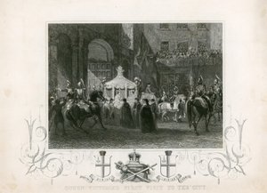 Kuningatar Victorian ensimmäinen vierailu Lontoon Cityyn 9. marraskuuta 1837 tekijältä English School