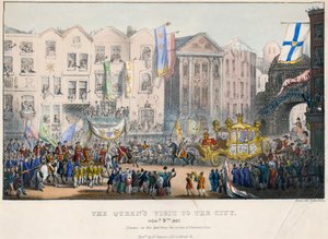 Kuningatar Victorian ensimmäinen vierailu Lontoon Cityyn 9. marraskuuta 1837 tekijältä English School