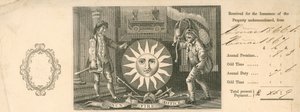Kuitti vakuutusmaksusta Lontoon Sun Fire Officesta tekijältä English School
