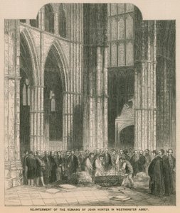 John Huntersin uudelleensijoittaminen on edelleen Westminster Abbeyssä tekijältä English School