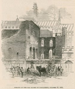 Vanhojen parlamenttitalojen rauniot, 27. lokakuuta 1851 tekijältä English School