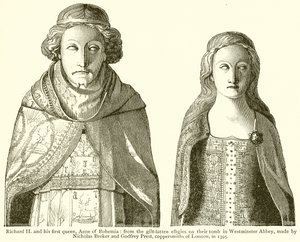 Richard II ja hänen ensimmäinen kuningattarensa, Anne of Bohemia tekijältä English School