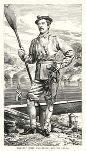 Rob Roy, John MacGregor ja hänen kanoottinsa (värillinen kaiverrus) tekijältä English School