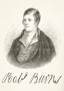 Robert Burns, William Hickman Smith Aubreyn (1858-1916) teoksesta The National and Domestic History of England, julkaistiin Lontoossa, noin 1890 tekijältä English School