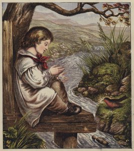 Robinin joululaulu (värilitografia) tekijältä English School