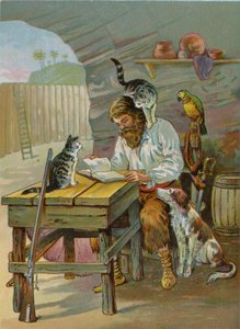 Robinson Crusoe kotonaan linnassa tekijältä English School
