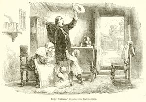 Roger Williams lähtö Salem Islandille tekijältä English School