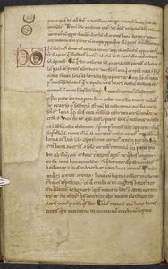 Kuninkaallinen 13. A.XI, f.55vReunapiirrokset Auringosta ja Kuusta.De temporum ratione.Bede Tietojenkäsittelyä ja tähtitiedettä koskevien teosten Kunnianarvoisa Mscellany.1000-1100-luku tekijältä English School