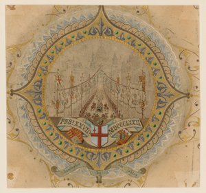 Hänen Majesteettinsa kuninkaallinen kulkue Pyhän Paavalin katedraalissa Lontoossa, 27. helmikuuta 1872 tekijältä English School