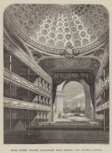Royal Surrey Theatre, Blackfriars Road, Lontoo, herra John Ellis, arkkitehti (kaiverrus) tekijältä English School