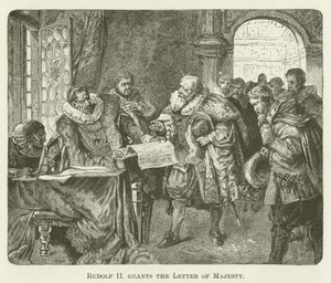 Rudolf II myöntää Majesteetin kirjeen tekijältä English School