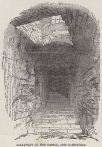 Sallyport of Windsorin linna, juuri löydetty (kaiverrus) tekijältä English School