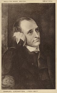 Samuel Crompton (1753-1827), englantilainen kehräämön keksijä (litografia). tekijältä English School