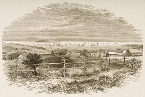San Franciscossa vuonna 1849, "American Pictures" -julkaisusta, julkaissut The Religious Tract Society, 1876 (kaiverrus) tekijältä English School
