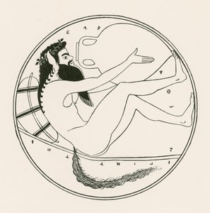 Satyyri ja amfora (kaiverrus) tekijältä English School