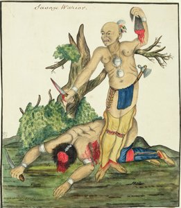 Savage Warrior, n. 1800 (kynä ja wc paperilla) tekijältä English School