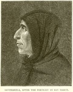 Savonarola, muotokuvan jälkeen San Marcossa tekijältä English School